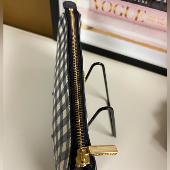 Tory Burch Robinson Navy White Gingham Crossbody - LNC - Picture 8 of 13